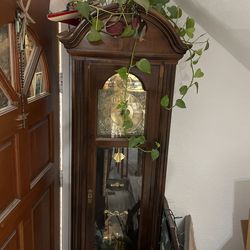 Vintage Clock -tempus fugit grandfather clock