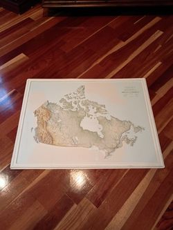 Raised Scientific Canada Topo Map