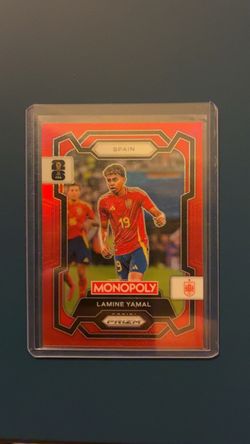 Lamine Yamal Panini Prizm Monopoly Red Spain Card