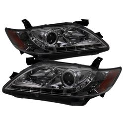 2007-2009 Toyota Camry Smoke LED DRL Projector Headlights
