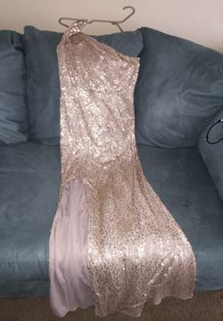 Ivory/gold sequined dress