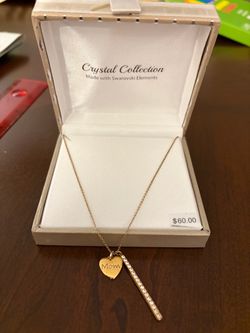 Crystal “Mom” Necklace w/ Swarovski Elements