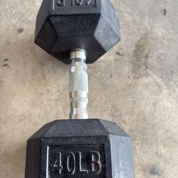 One Dumbbell 40 Lbs, $30
