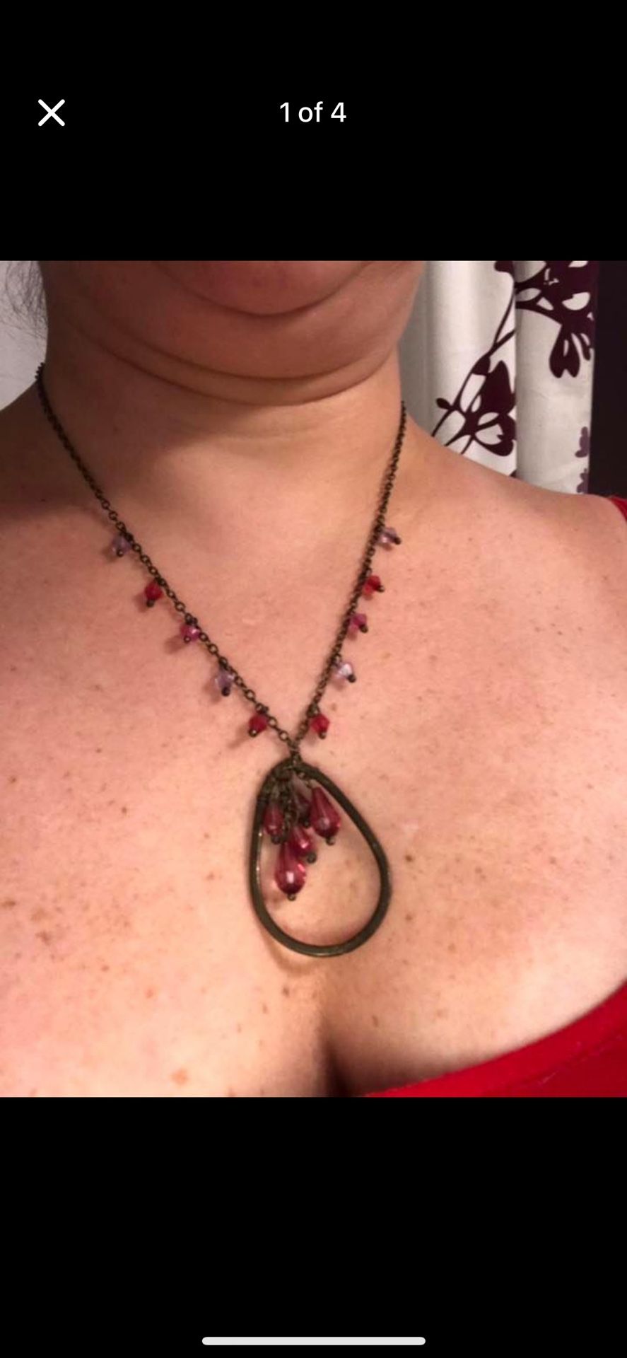 Brand New Danica Necklace Berry 