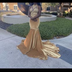 GOLD PROM DRESS