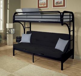 New Twin/ full metal bunkbed with mattresses included/////Litera Nueva con colchones incluidos