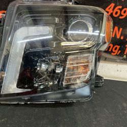 NISSAN TITAN 2016-2019 LH HEADLIGHT LED BLACK BEZEL OEM