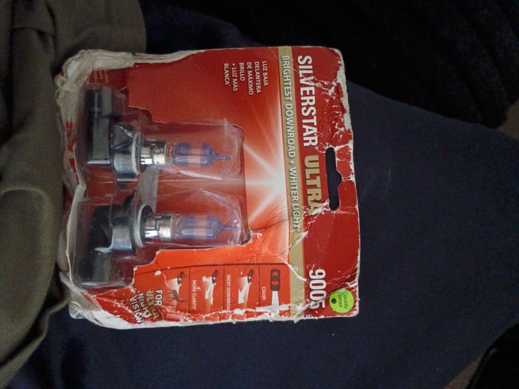 Silverstar Ultra Headlight Bulbs 9005 For Chevy Highbeams. 60 Bucks At Autozone 