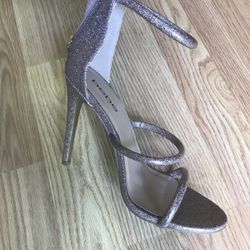 Bebe strappy high heels sparkly pink sz7