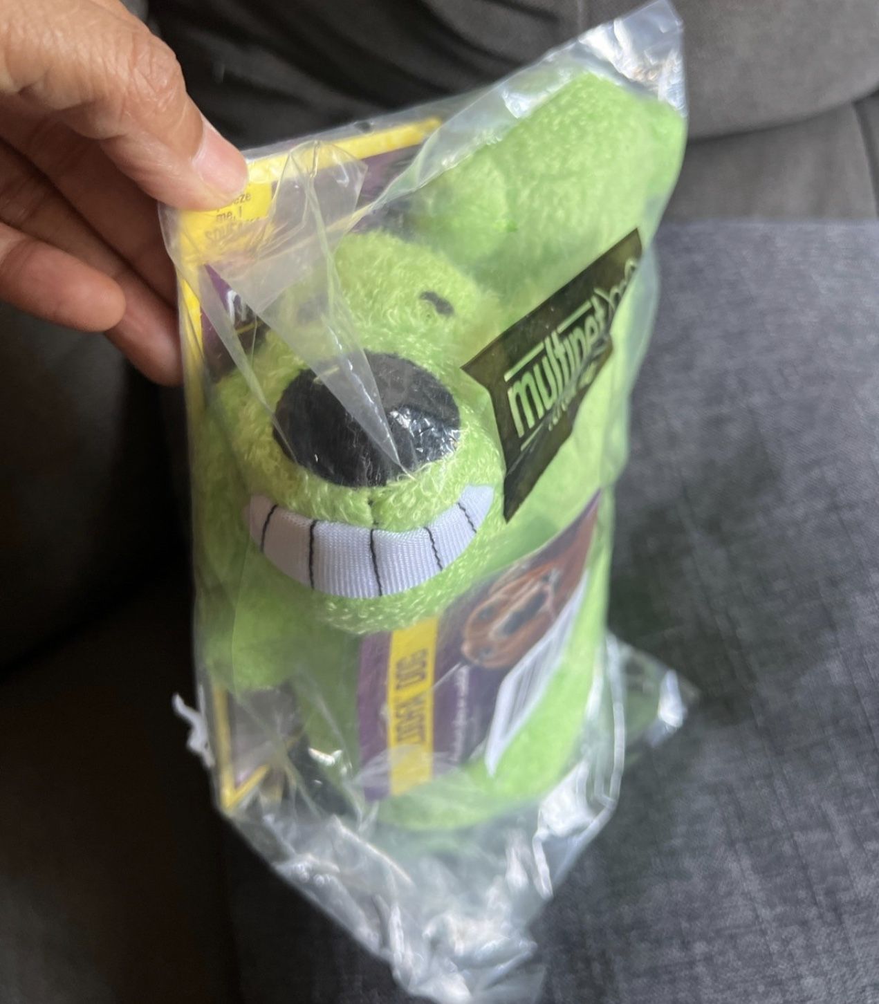 Loofa Dog 18" Plush Dog Toy, color green!!