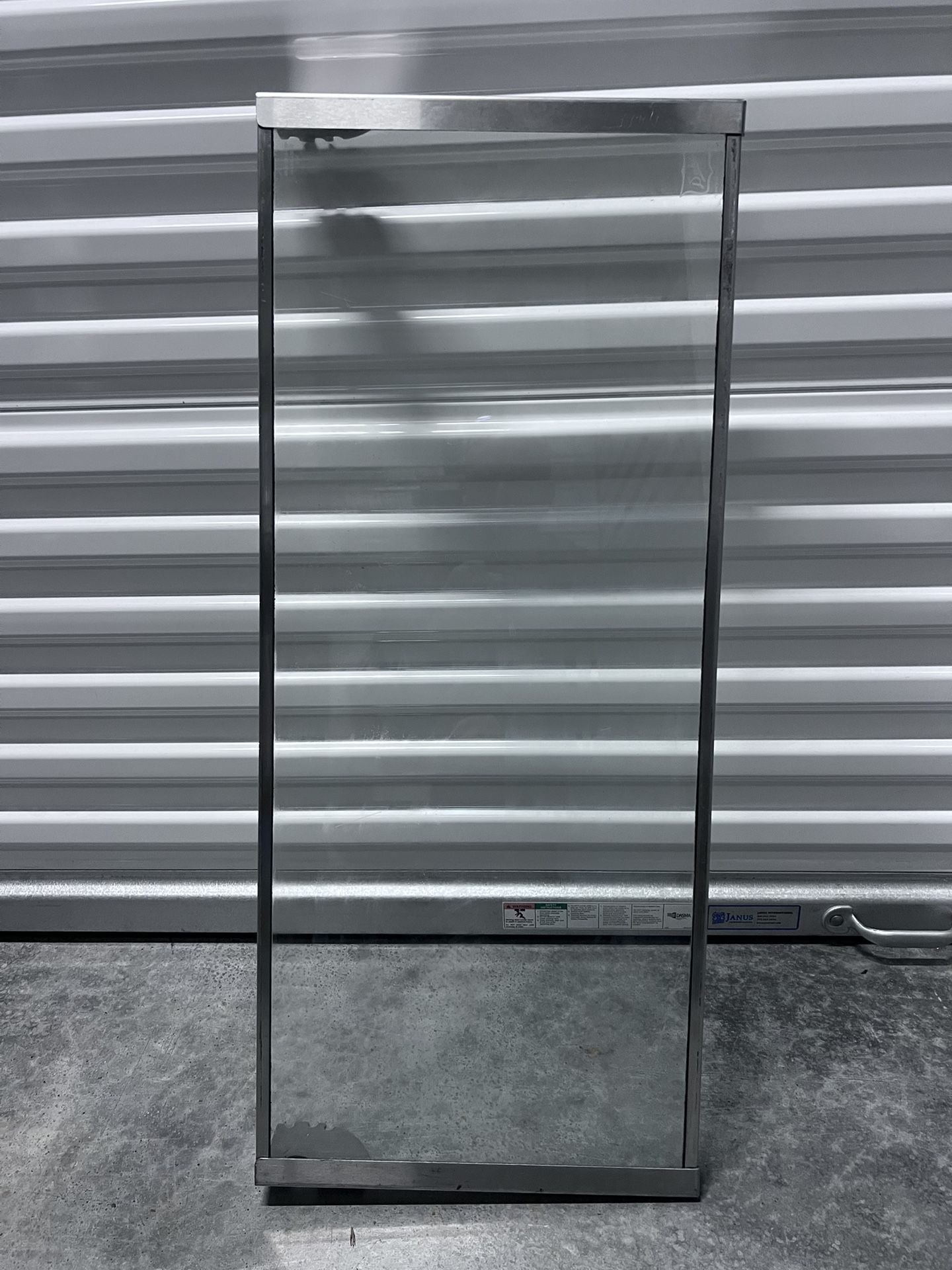 Duke Sneeze Guard Panel – Stainless + Tempered Glass – 34" × 14.5"