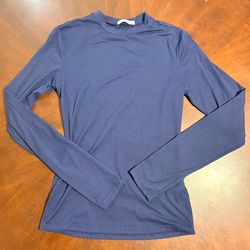 Ekouaer Women Blue Super Soft Polyester Blend Long Sleeve T-Shirt X Small Fitted