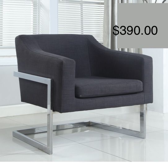 Charcoal Office Accent Chair 