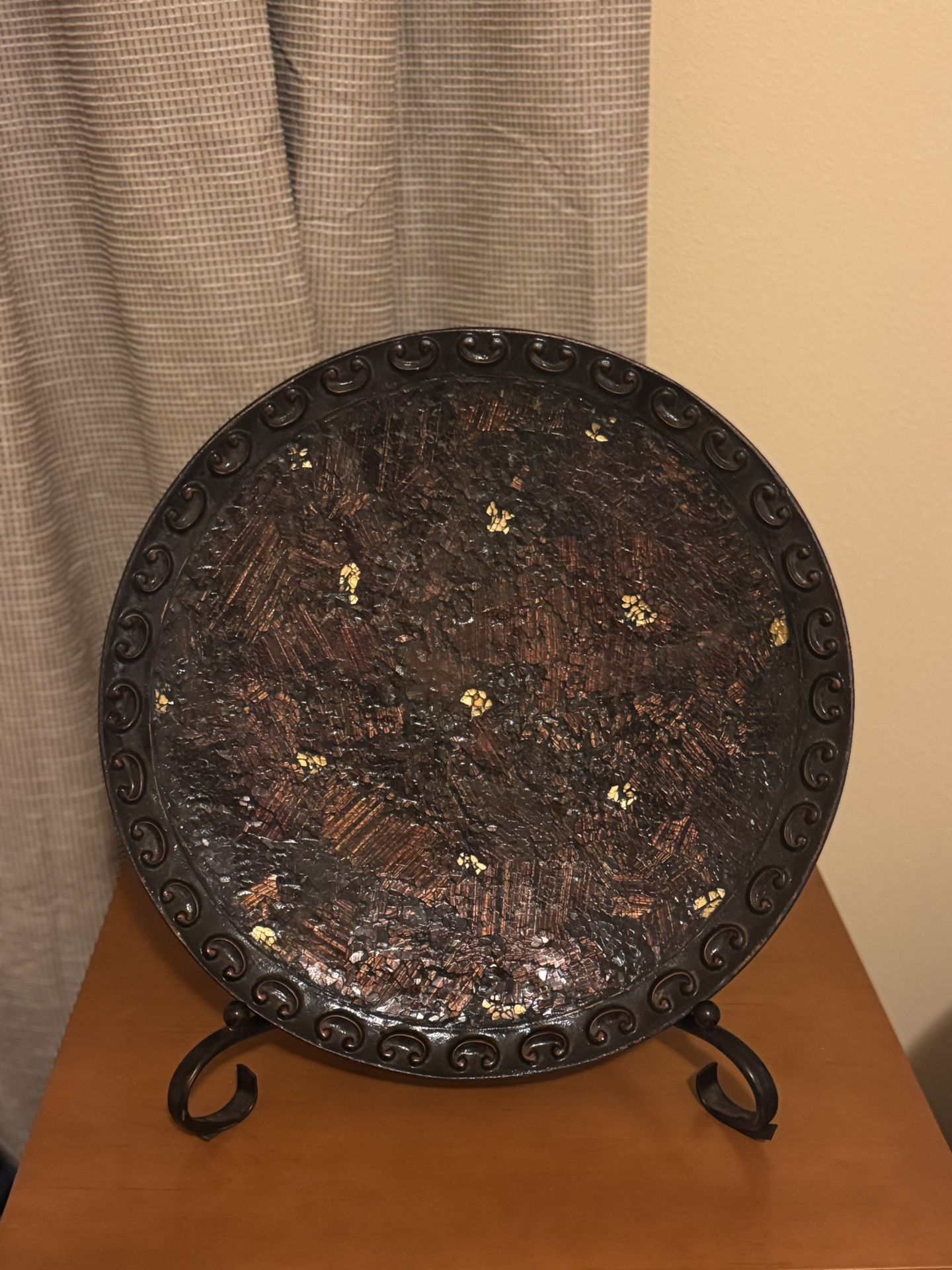 Vintage Decorative Copper-Plated Plate