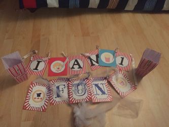 Circus theme banners and circus party