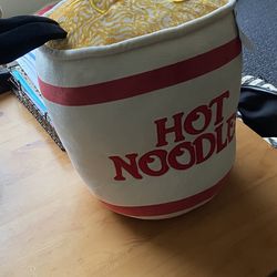 Hot Noodles Pillow With Tag Still On It