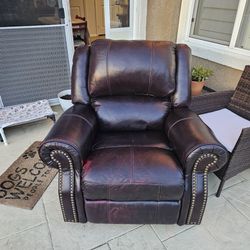brown leather POWER recliner by Ashley Furniture