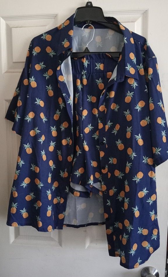 Plus Size 2 Piece Shorts And Top