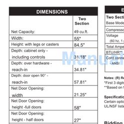 Stand Up Double Door Cooler/refrigerator. 