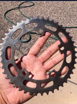 44T STEEL RAW FINISH  CHAINWHEEL OLD SCHOOL