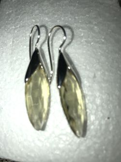 925 sterling silver Lemon Quartz earrings