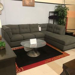 Maier Charcoal RAF or LAF Sectional /couch /Living room set