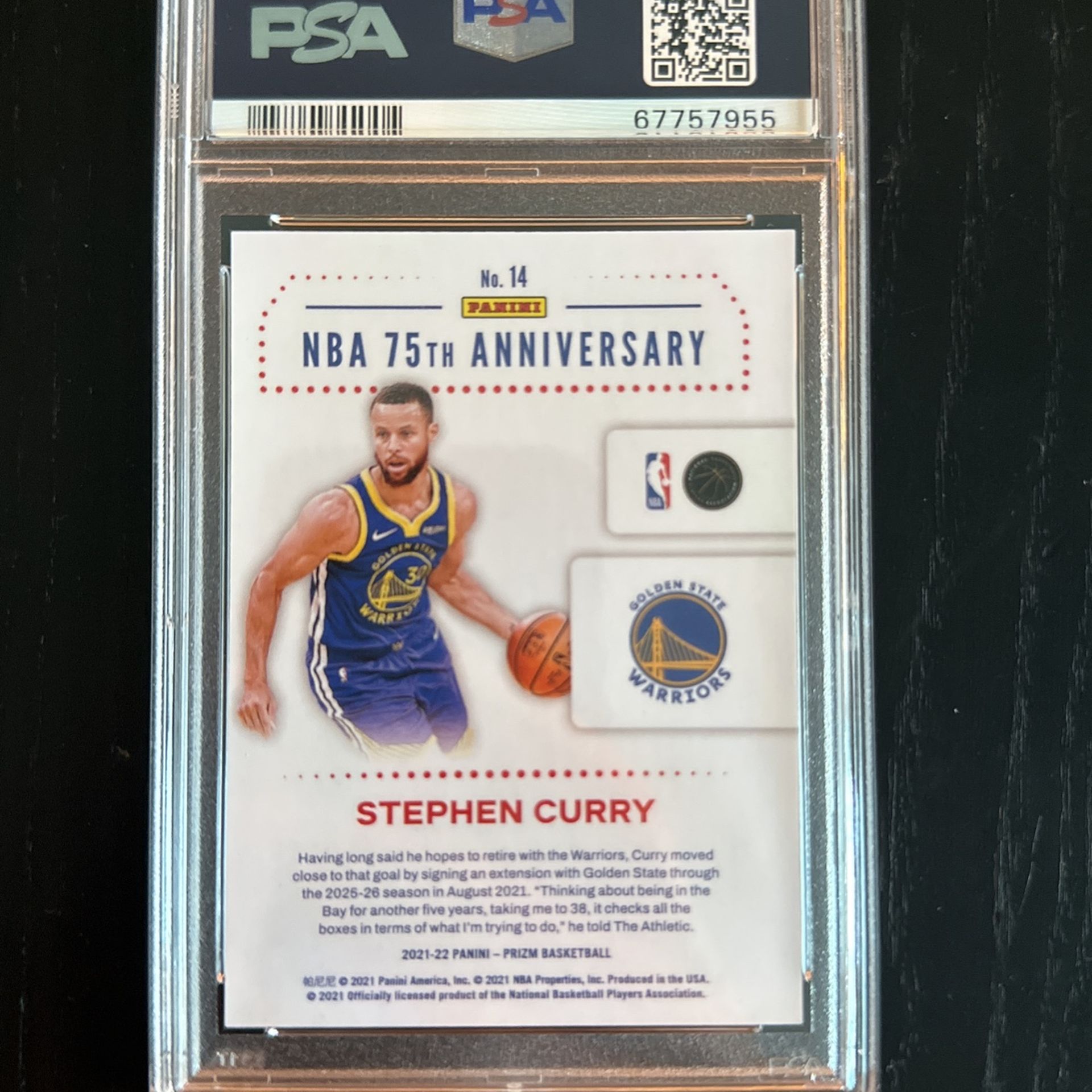 Stephen Curry 2021 NBA 75th Logo PSA 10 for Sale in Kalamazoo, MI