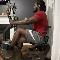 Niceday Recumbent Exercise Bike - Heart Rate Monitor + Display 
