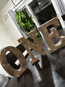 Rustic Lettering For 1st Birthday Party Or Photos “ONE”
