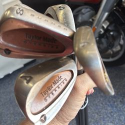 Taylor Made Stiff Shaft Iron Set With Bubble Shaft