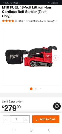 Milwaukee M18 Belt Sander 