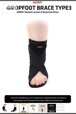 Aided dropfoot brace
