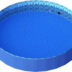 Foldable Dog Pool with RGB LED Light