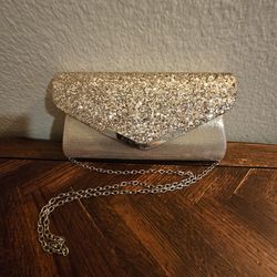 Gold Clutch With Chain