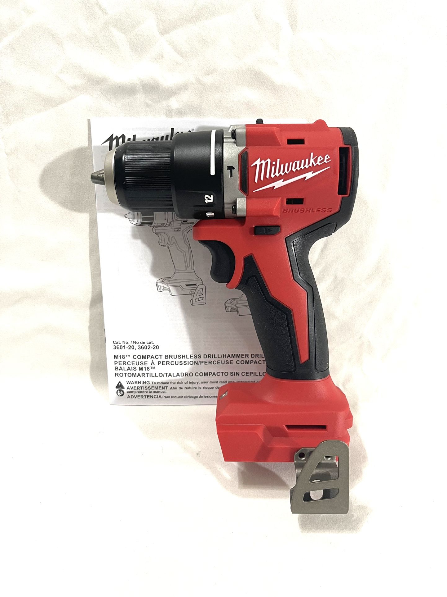 Brand New Never Used Milwaukee M18 Brushless Hammer Drill. Retails for $159 for tool only.