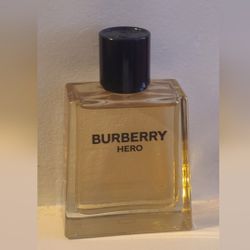 Burberry
Hero Eau de Toilette
3.3 oz 

bottle contains scratches 
Fragrance Family
Woody
Scent Type
Woody Fresh
Key Notes
Top - bergamot essence
Middl