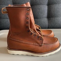 Red Wing Boots 10877 8-inch Classic Mens 11 E2 Wedge Brown Leather