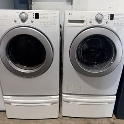 Lg Washer And Dryer Set Large Capacity With Pedestal 