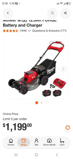 NEW Milwaukee mower
