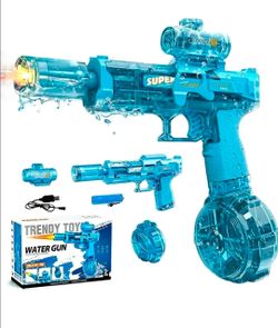Electric Water Gun, Squirt Pistol
Blaster, Led Lighting, High Powered, 32Ft Long Range, Rechargeable