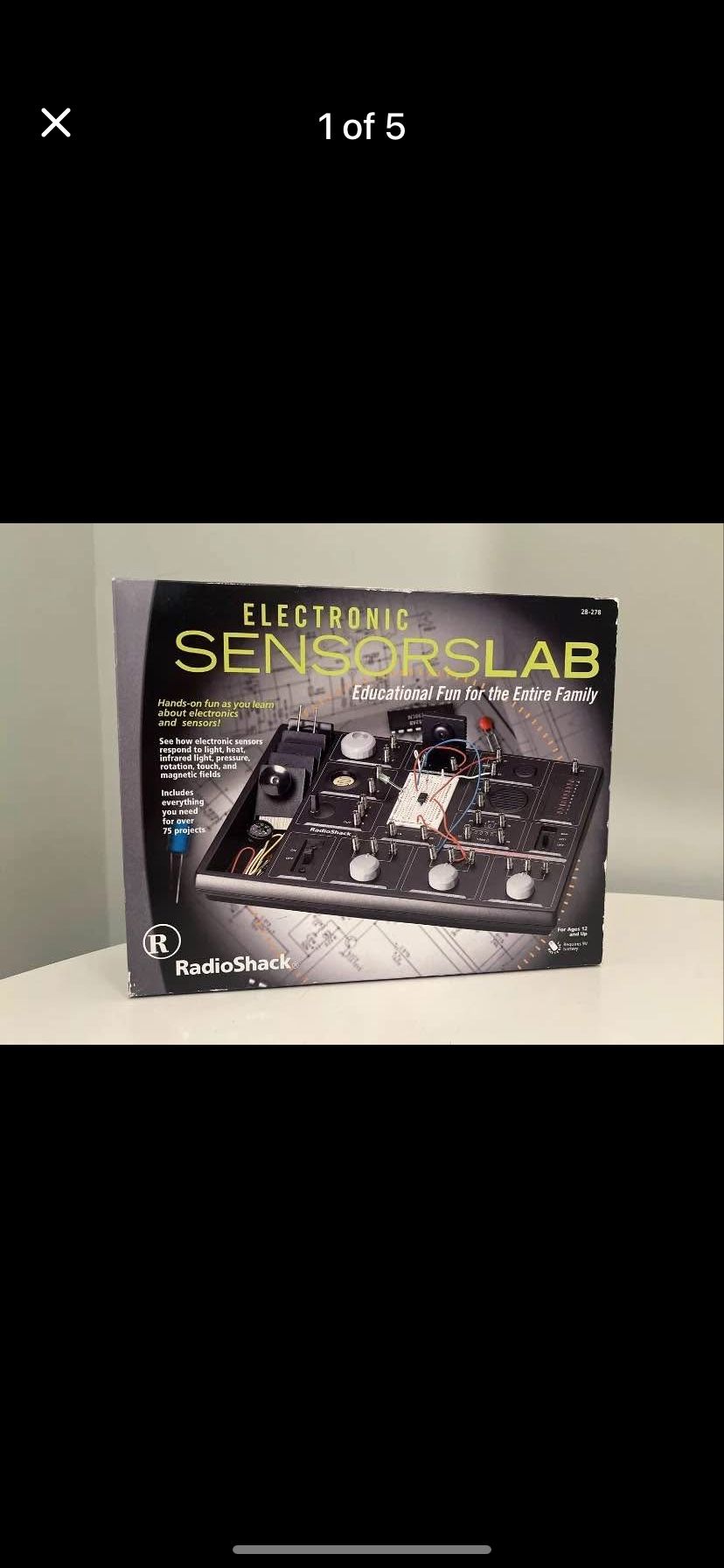 Radio Shack Electronic Sensors Lab 28-278 Vintage Kids Learning Kit