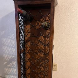 Vintage Spanish Style Open Wine Cabinet