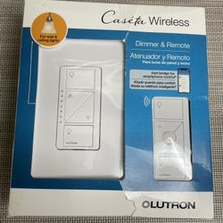 Brand new Lutron Caséta Wireless In-Wall Dimmer with Remote (Model: P-PKGIW-WH). 