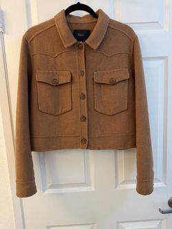 Rails Easton Camel Wool Blend Cropped Jacket Size L