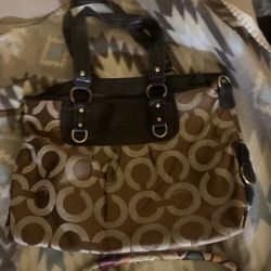 Coach Tan/ Brown Handbag 