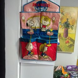 Vtg Peanuts Childs Shoe Organizer 