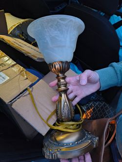 Brass table lamp