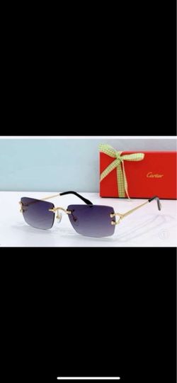 Cartier Rimless Sunglasses Gold Frame