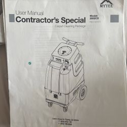 Mytee Contractor's Special Carpet Cleaning Machine Model 2002CS
