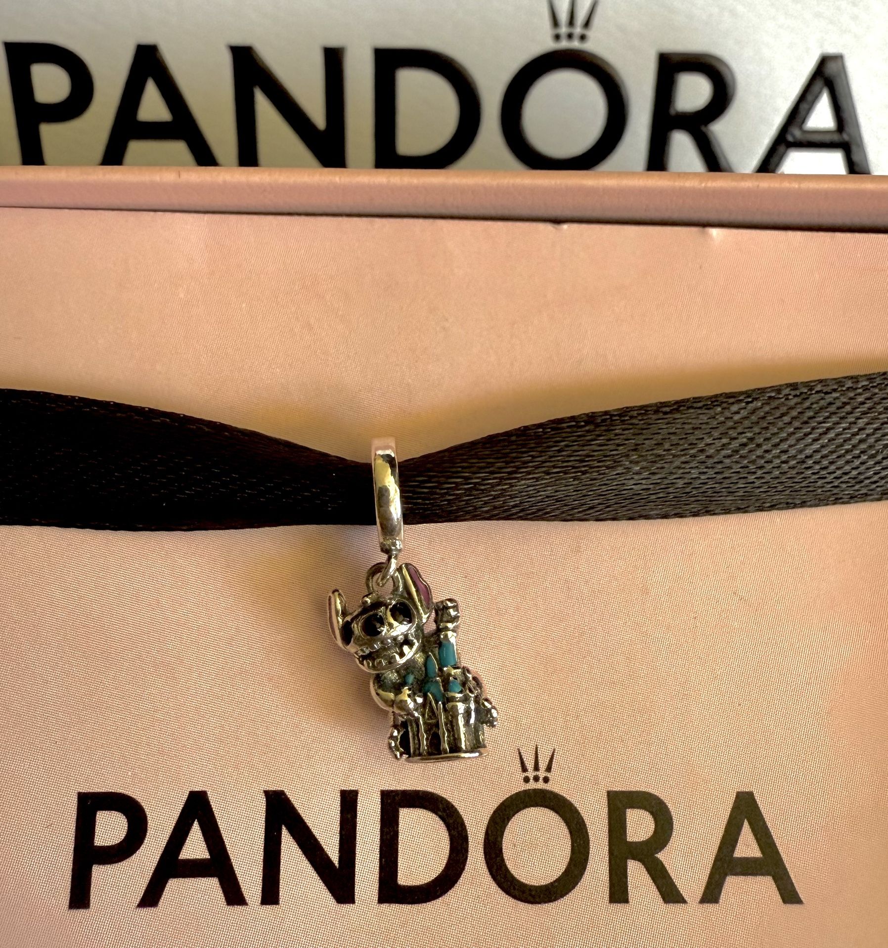 Pandora Disney Stitch with Castle Dangle Charm